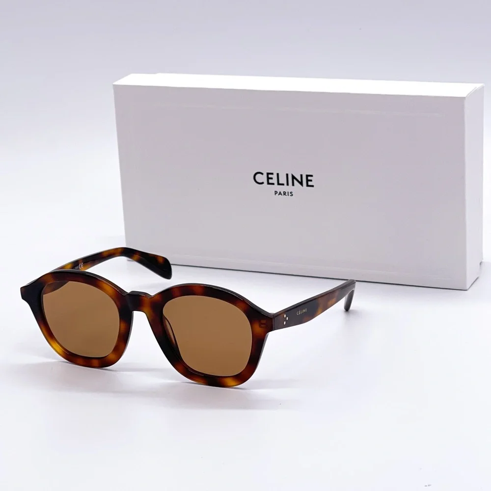 NEW CELINE CL40017I 53E WOMEN BROWN HAVANA ROUND EYEWEAR CELINE CL 40017I